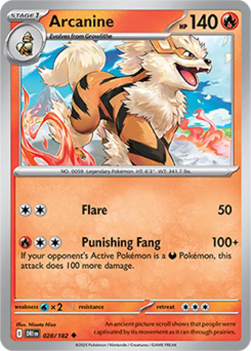 Arcanine (028/182) [SV10: Destined Rivals] - Pokemon Single