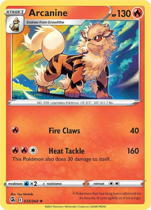 Arcanine (033/264) [Sword & Shield: Fusion Strike] - Pokemon Single