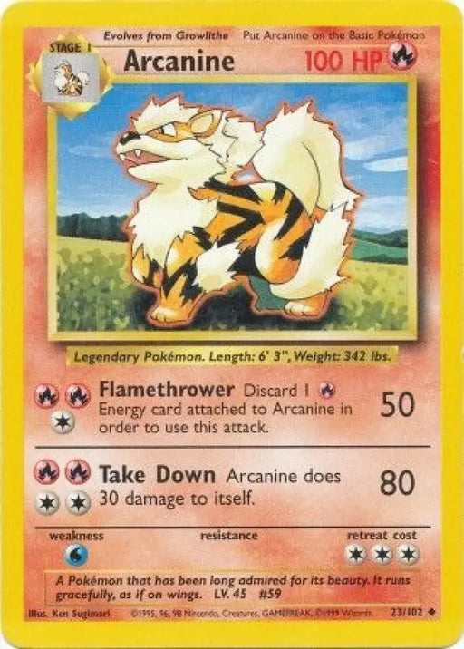 Arcanine (23/102) [Base Set Unlimited] - Pokemon Single