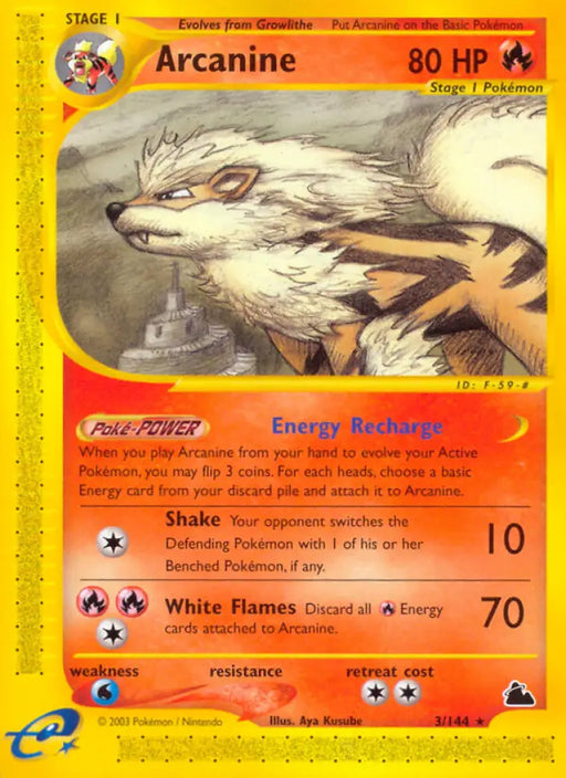 Arcanine (3/144) [Skyridge] - Pokemon Single