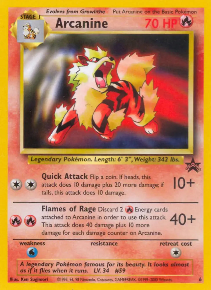 Arcanine (6) [Wizards of the Coast: Black Star Promos] - Pokemon Single
