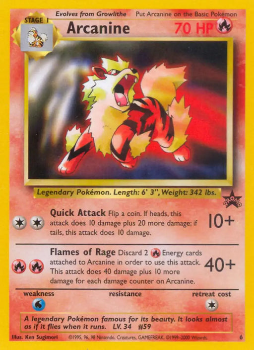 Arcanine (6) [Wizards of the Coast: Black Star Promos] - Pokemon Single