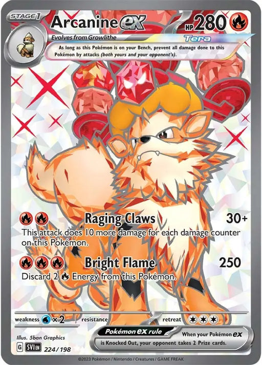 Arcanine ex (224/198) [Scarlet & Violet: Base Set] - Pokemon Single