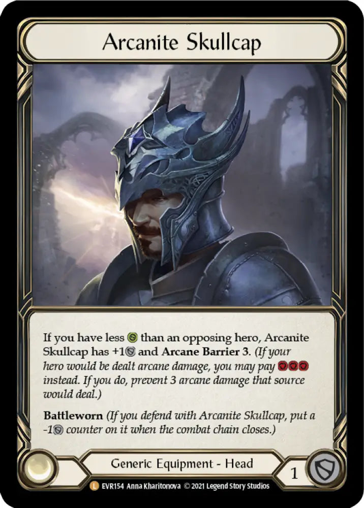Arcanite Skullcap [Everfest] 1st Edition Normal - Flesh And Blood Single