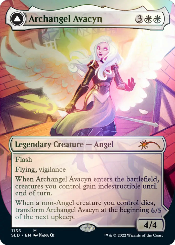 Archangel Avacyn // Avacyn the Purifier (Borderless) [Secret Lair: From Cute to Brute] - MTG Single