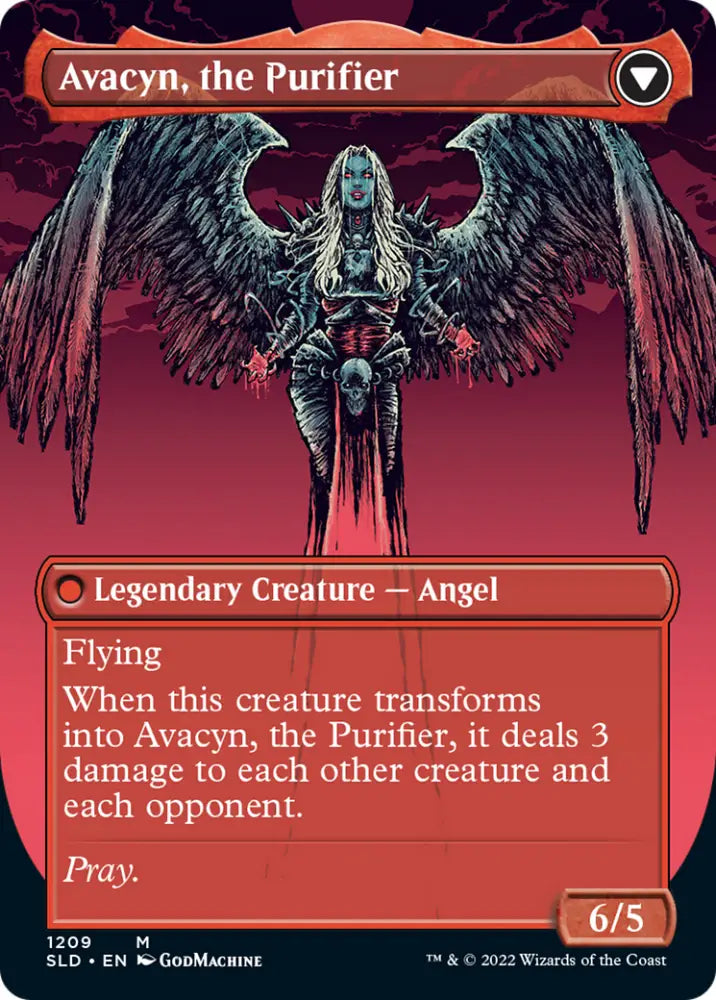 Archangel Avacyn // Avacyn the Purifier (Display Commander) (Borderless) [Secret Lair: From Cute to Brute] - MTG Single