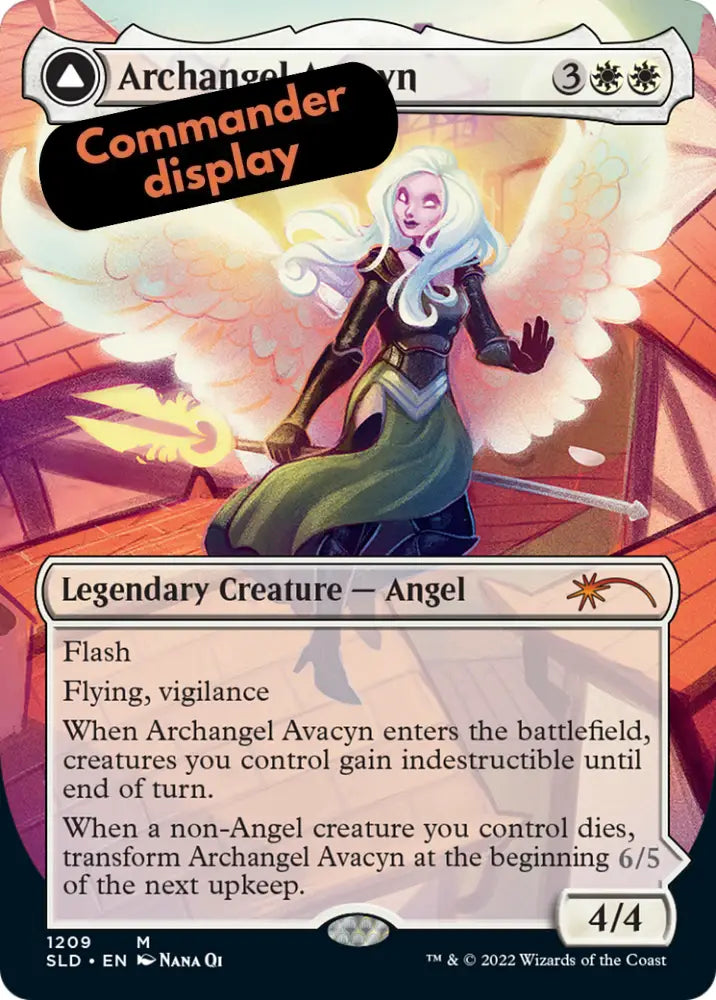 Archangel Avacyn // Avacyn the Purifier (Display Commander) (Borderless) [Secret Lair: From Cute to Brute] - MTG Single