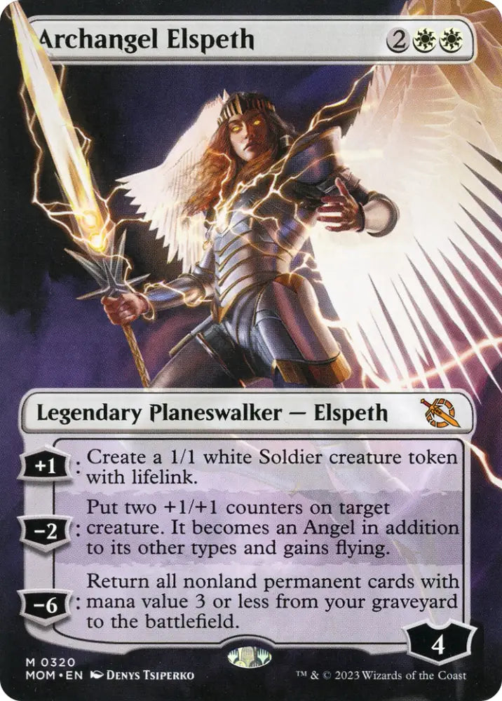 Archangel Elspeth (Borderless Alternate Art) [March of the Machine] - MTG Single