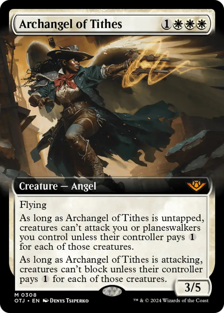 Archangel of Tithes (Extended Art) [Outlaws of Thunder Junction] - MTG Single