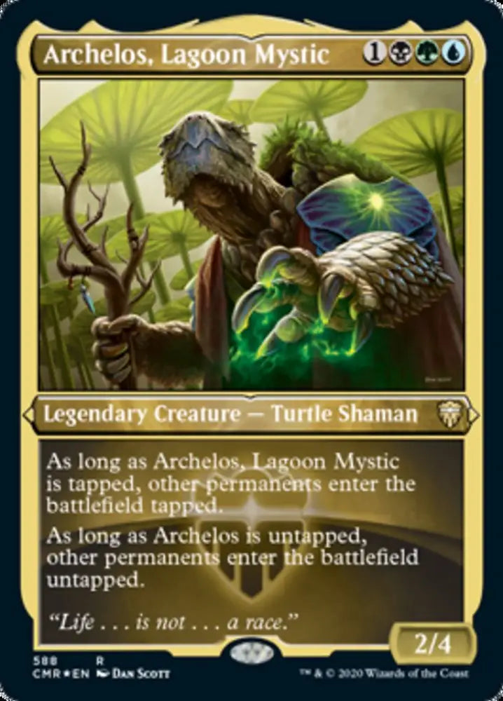 Archelos Lagoon Mystic (Etched) [Commander Legends] - MTG Single