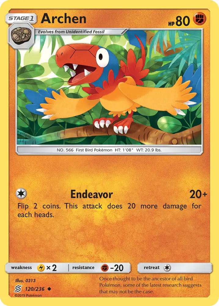 Archen (120/236) [Sun & Moon: Unified Minds] - Pokemon Single