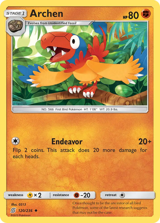 Archen (120/236) [Sun & Moon: Unified Minds] - Pokemon Single