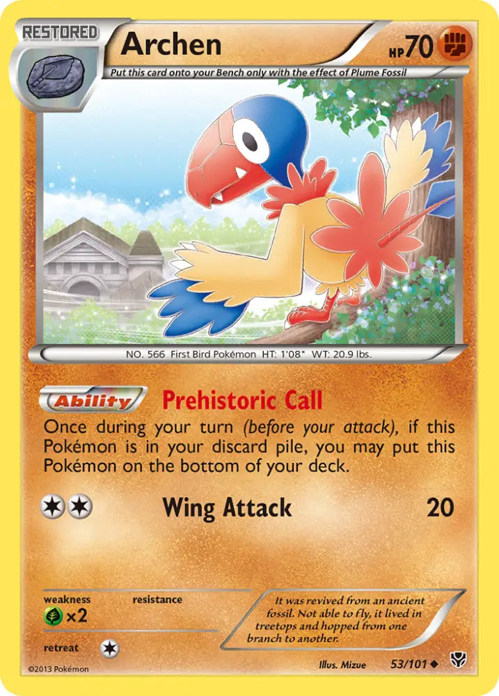 Archen (53/101) [Black & White: Plasma Blast] - Pokemon Single