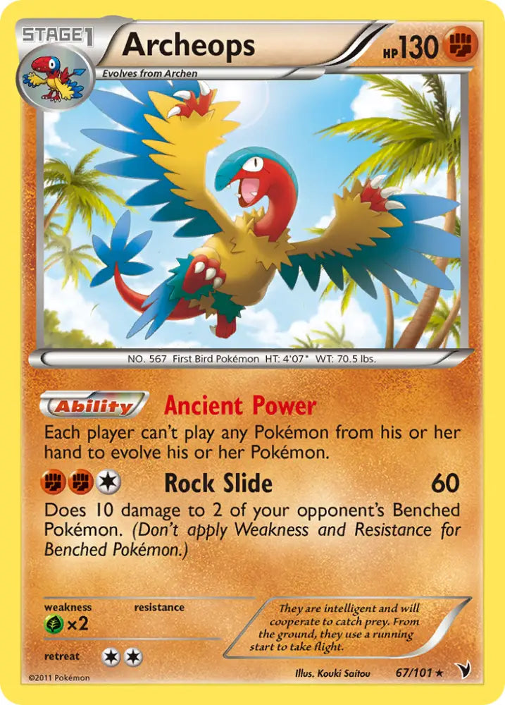 Archeops (67/101) [Black & White: Noble Victories] - Pokemon Single