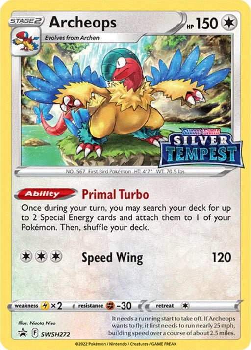 Archeops (SWSH272) (Prerelease) [Sword & Shield: Black Star Promos] - Pokemon Single