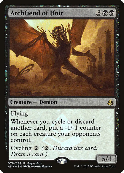Archfiend of Ifnir (Buy-A-Box) [Amonkhet Promos] - MTG Single