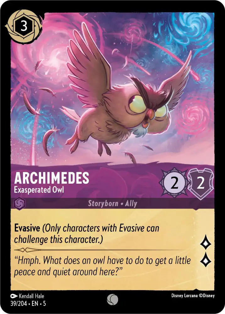 Archimedes - Exasperated Owl (39/204) [Shimmering Skies] - Lorcana Single