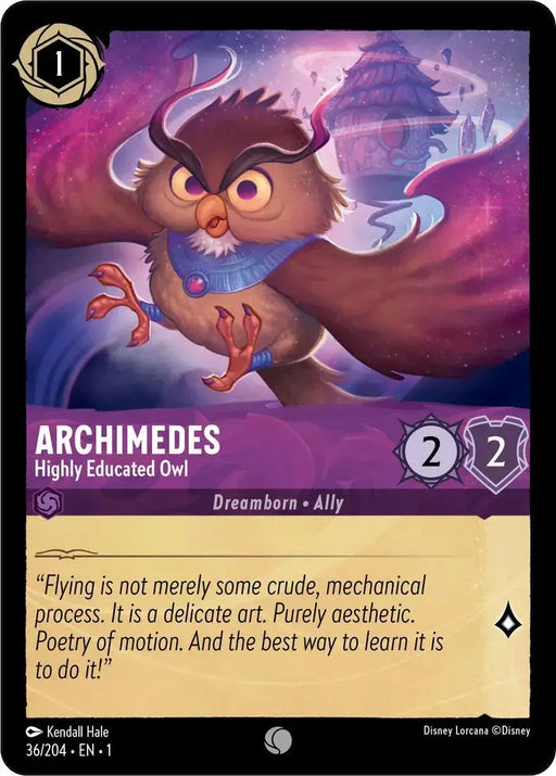Archimedes - Highly Educated Owl (36/204) [The First Chapter] - Lorcana Single