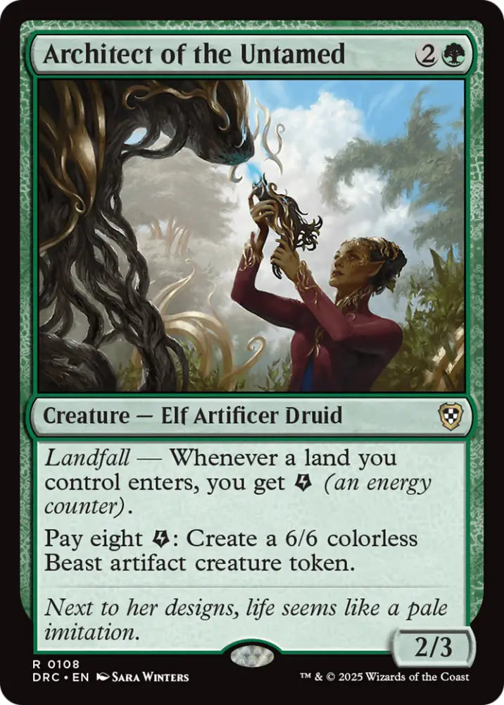 Architect of the Untamed [Aetherdrift Commander] - MTG Single