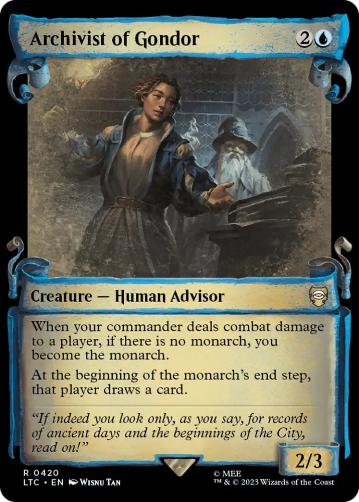 Archivist of Gondor [The Lord of the Rings: Tales of Middle-Earth Commander Showcase Scrolls] - MTG Single