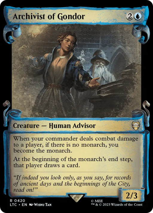 Archivist of Gondor [The Lord of the Rings: Tales of Middle-Earth Commander Showcase Scrolls] - MTG Single