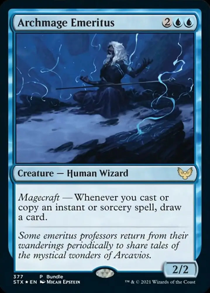 Archmage Emeritus (Bundle) [Strixhaven: School of Mages Promos] - MTG Single