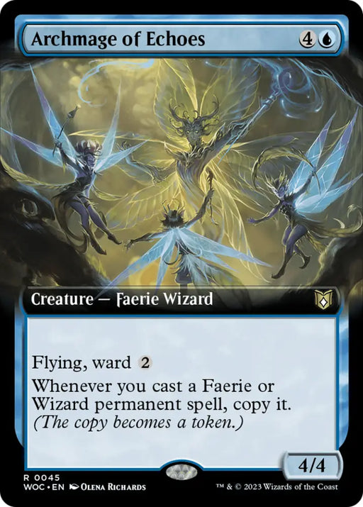 Archmage of Echoes (Extended Art) [Wilds of Eldraine Commander] - MTG Single