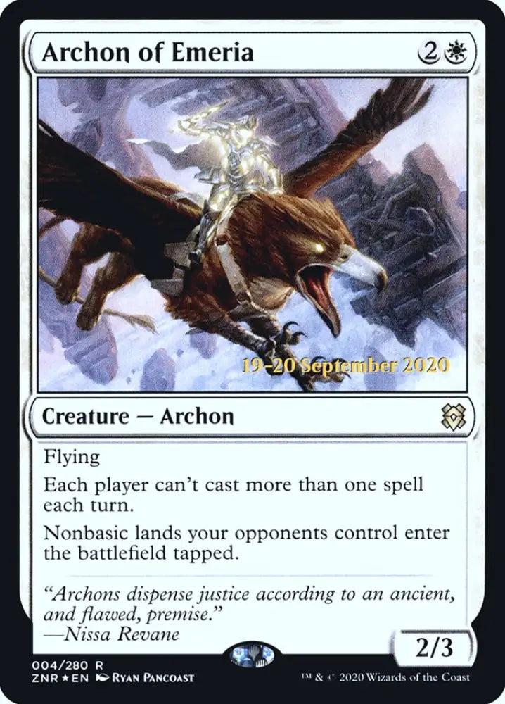 Archon of Emeria [Zendikar Rising Prerelease Promos] - MTG Single