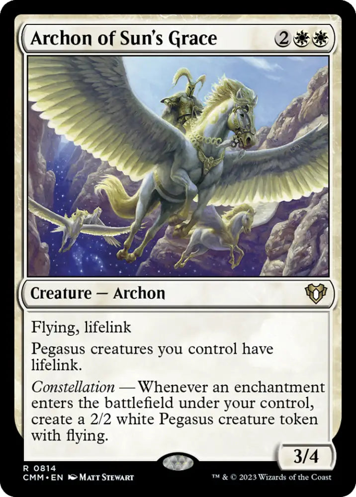 Archon of Sun’s Grace [Commander Masters] - MTG Single