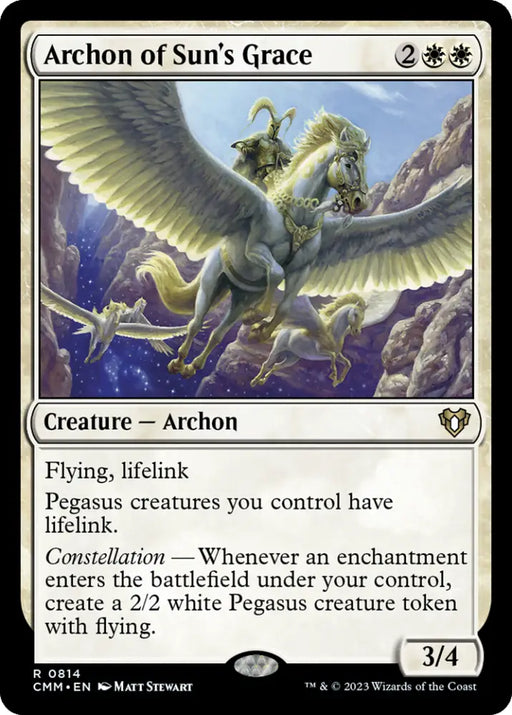 Archon of Sun’s Grace [Commander Masters] - MTG Single