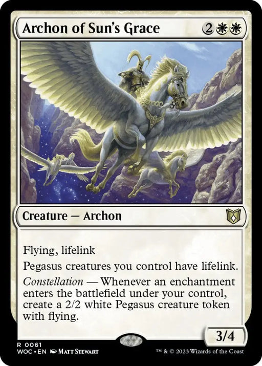 Archon of Sun’s Grace [Wilds of Eldraine Commander] - MTG Single