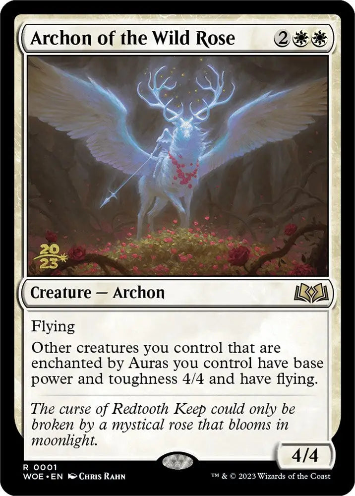 Archon of the Wild Rose [Wilds of Eldraine Prerelease Promos] - MTG Single