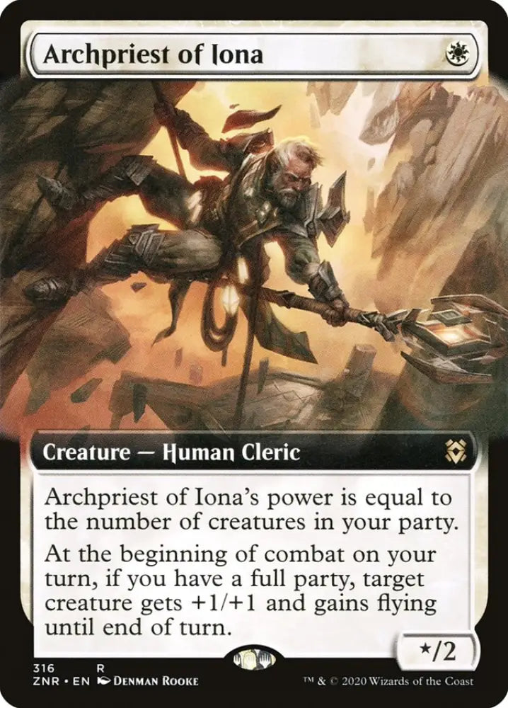 Archpriest of Iona (Extended Art) [Zendikar Rising] - MTG Single