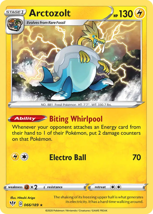 Arctozolt (066/189) [Sword & Shield: Darkness Ablaze] - Pokemon Single