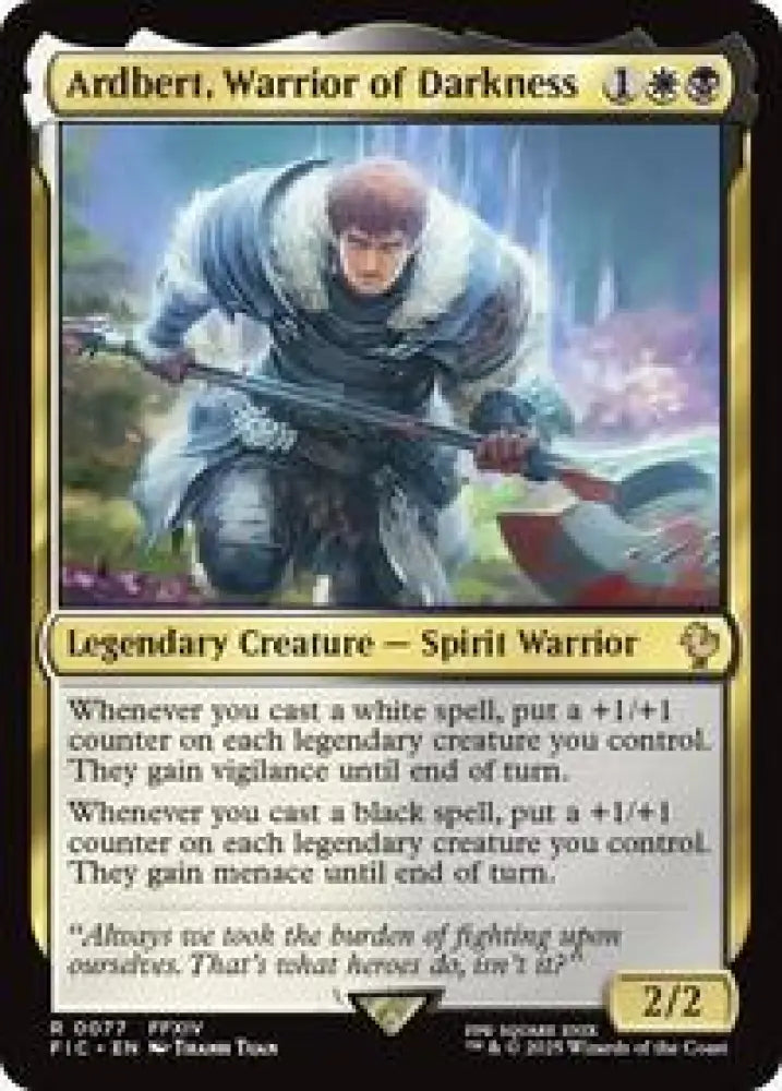 Ardbert, Warrior of Darkness (Surge Foil) (77) [Final Fantasy Commander]