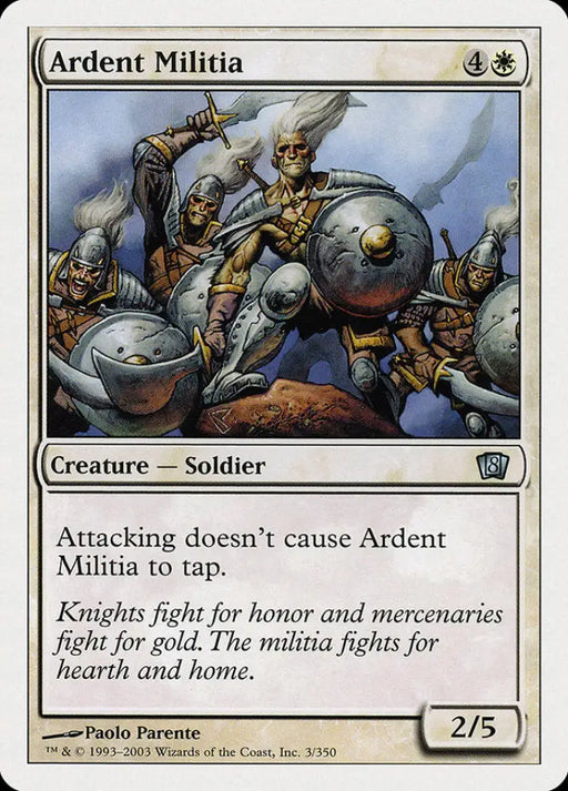Ardent Militia (3) [Eighth Edition] - MTG Single