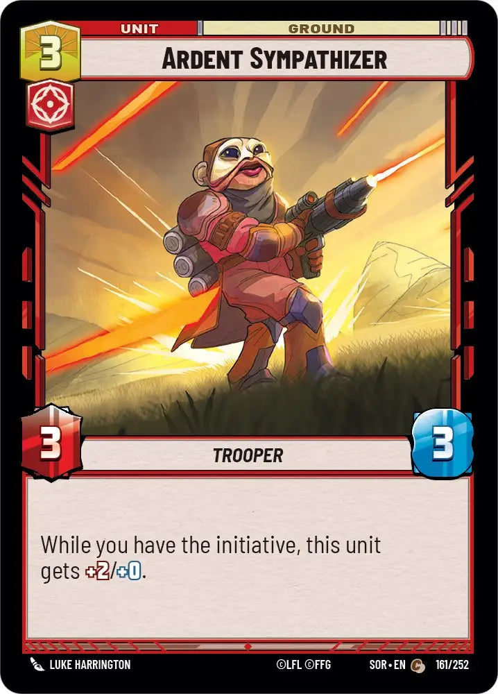 Ardent Sympathizer (161/252) [Spark of Rebellion] - Star Wars: Unlimited Single