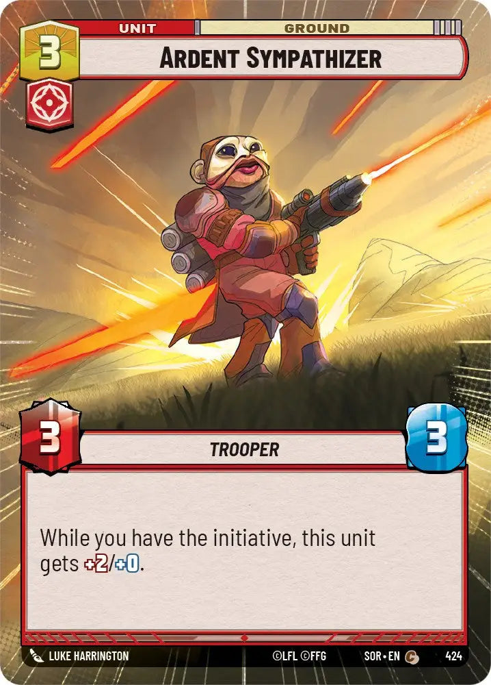 Ardent Sympathizer (Hyperspace) (424) [Spark of Rebellion] - Star Wars: Unlimited Single