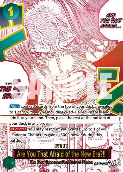 Are You That Afraid of the New Era?! (Alternate Art) (OP17-037) [The World's Strongest Warriors]