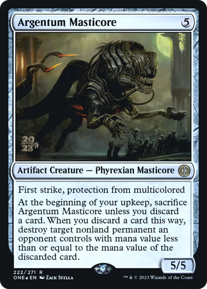 Argentum Masticore [Phyrexia: All Will Be One Prerelease Promos] - MTG Single