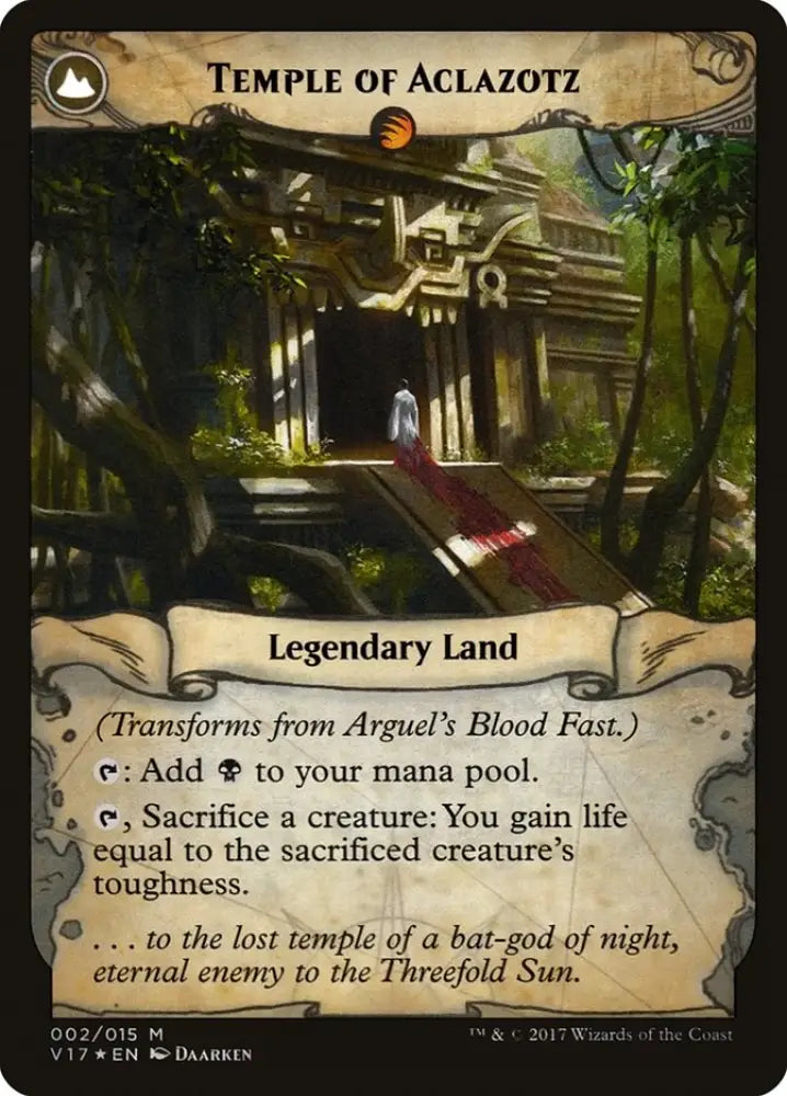 Arguel’s Blood Fast // Temple of Aclazotz [From the Vault: Transform] - MTG Single
