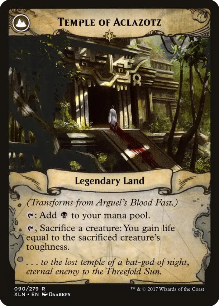 Arguel’s Blood Fast // Temple of Aclazotz [Ixalan] - MTG Single