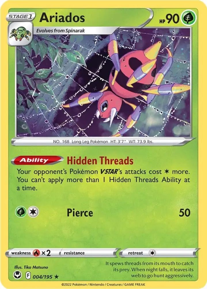 Ariados (004/195) [Sword & Shield: Silver Tempest] - Pokemon Single