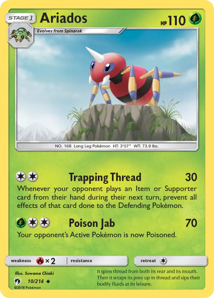 Ariados (10/214) [Sun & Moon: Lost Thunder] - Pokemon Single