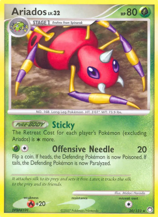 Ariados (20/123) [Diamond & Pearl: Mysterious Treasures] - Pokemon Single