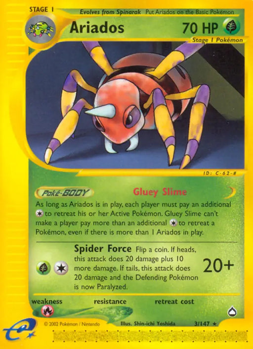 Ariados (3/147) [Aquapolis] - Pokemon Single