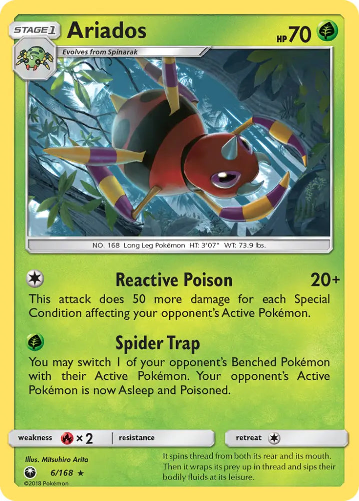 Ariados (6/168) [Sun & Moon: Celestial Storm] - Pokemon Single
