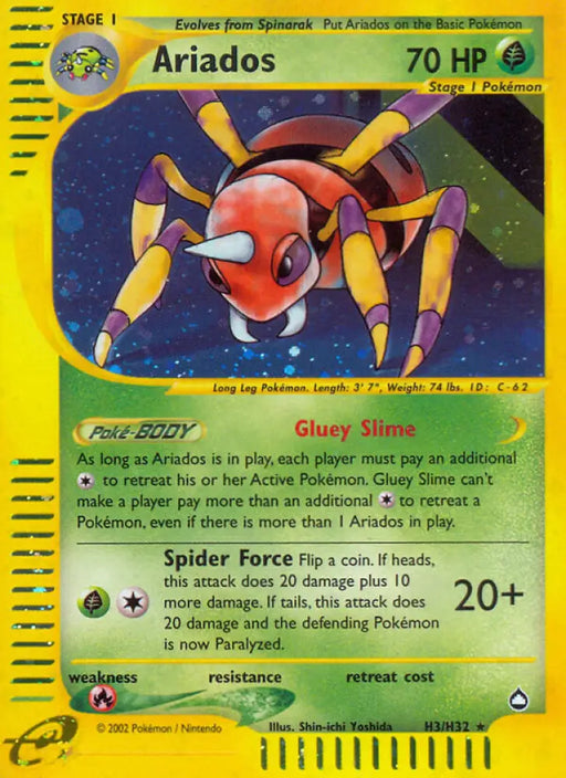 Ariados (H3/H32) [Aquapolis] - Pokemon Single