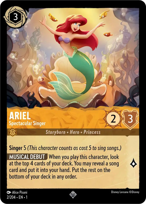 Ariel - Spectactular Singer (2/204) [The First Chapter] - Lorcana Single