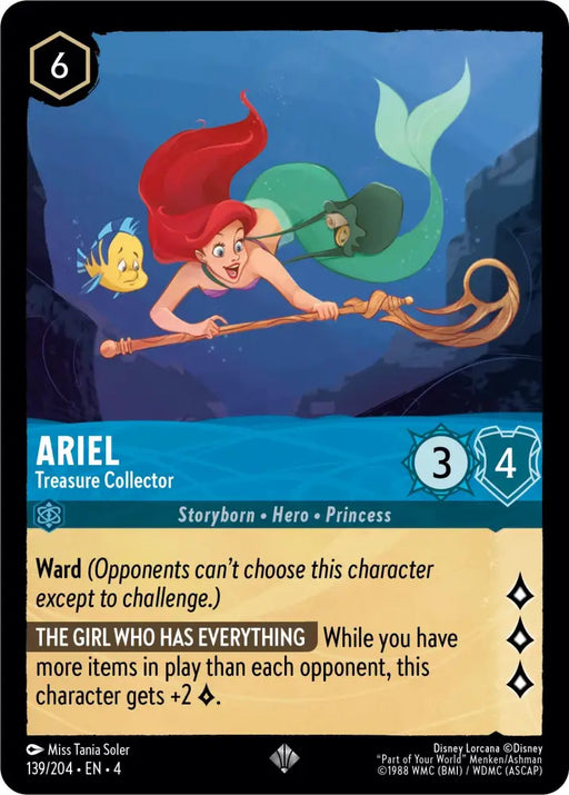 Ariel - Treasure Collector (139/204) [Ursula’s Return] - Lorcana Single
